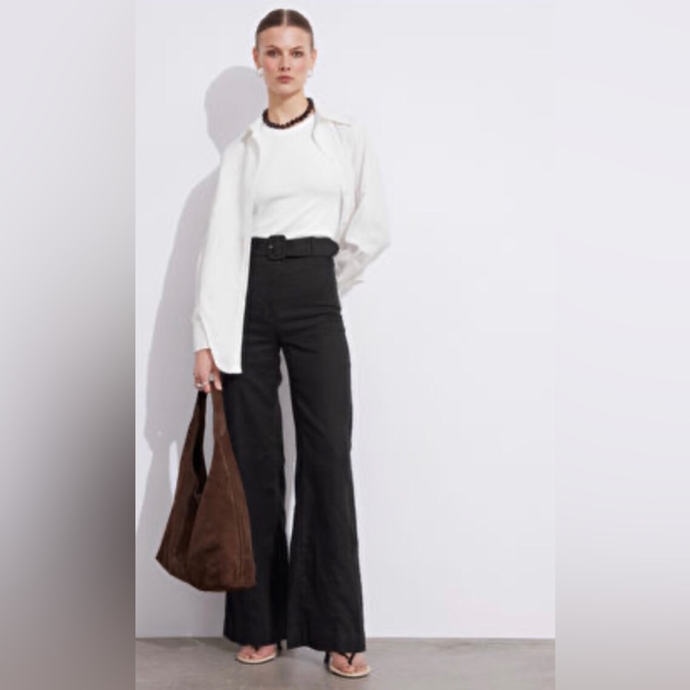 & OTHER STORIES Flared Linen Trousers